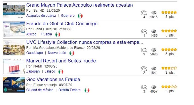 quejas tiempo compartido