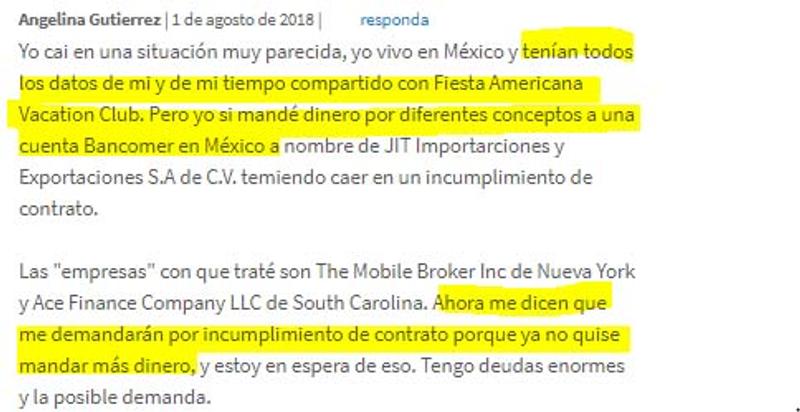 empresa reventa tiempo compartido roba dinero