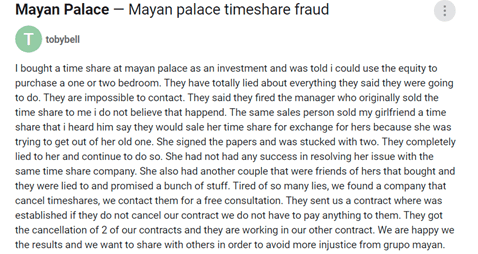 Mayan Palace timeshare fraud